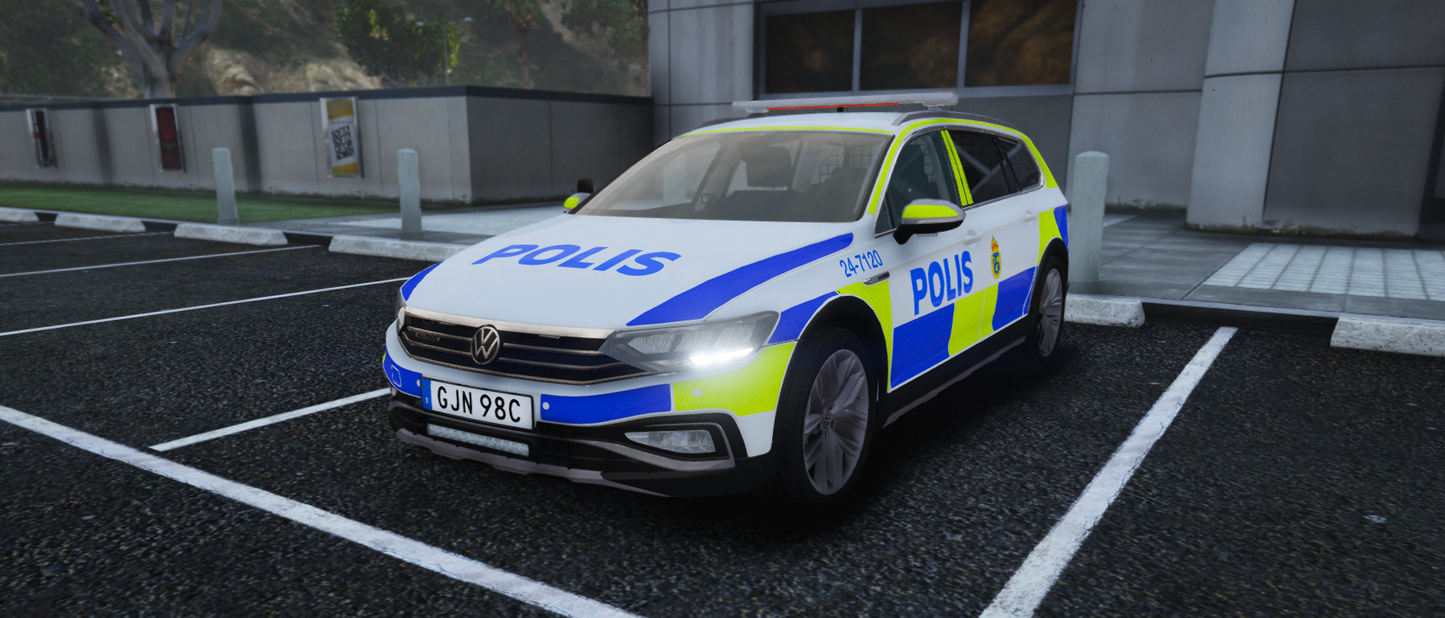 -21 VW Passat Alltrack Polisbil