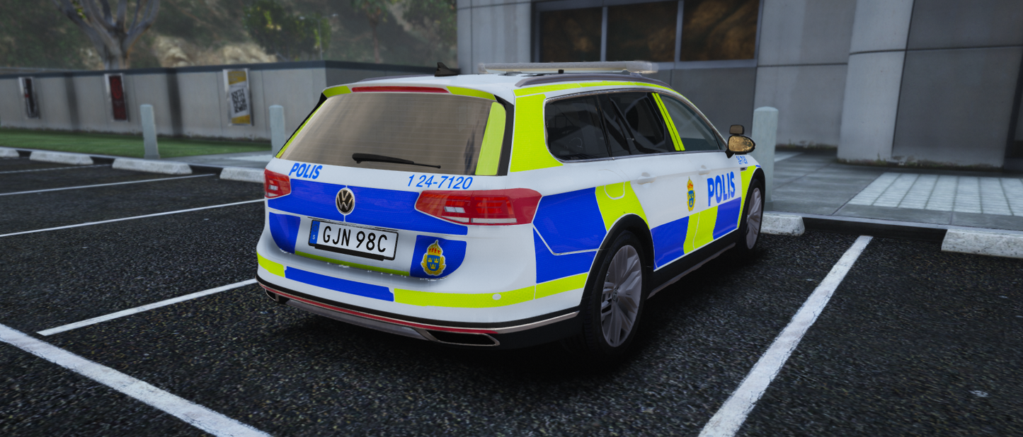 -21 VW Passat Alltrack Polisbil