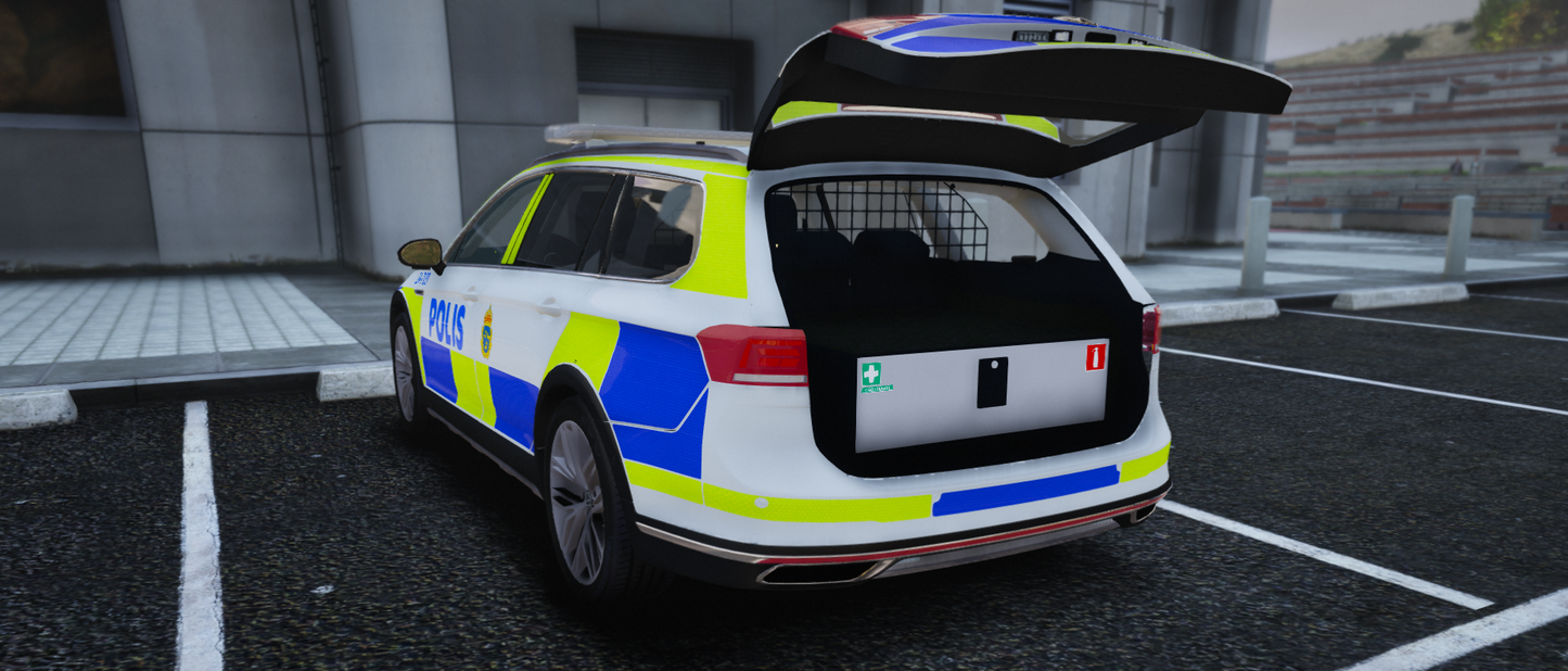 -21 VW Passat Alltrack Polisbil