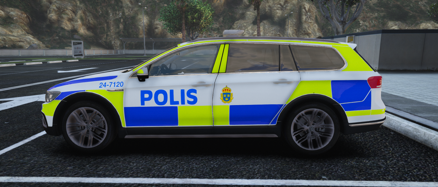 -21 VW Passat Alltrack Polisbil